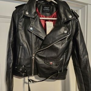 Ashley black moto jacket